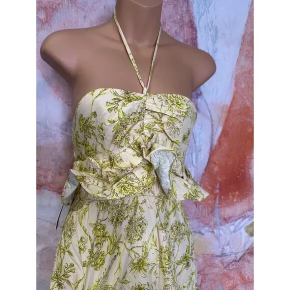 hutch rocco halter ruffled maxi dress Hutch Rocco Halter Ruffled Maxi Dress